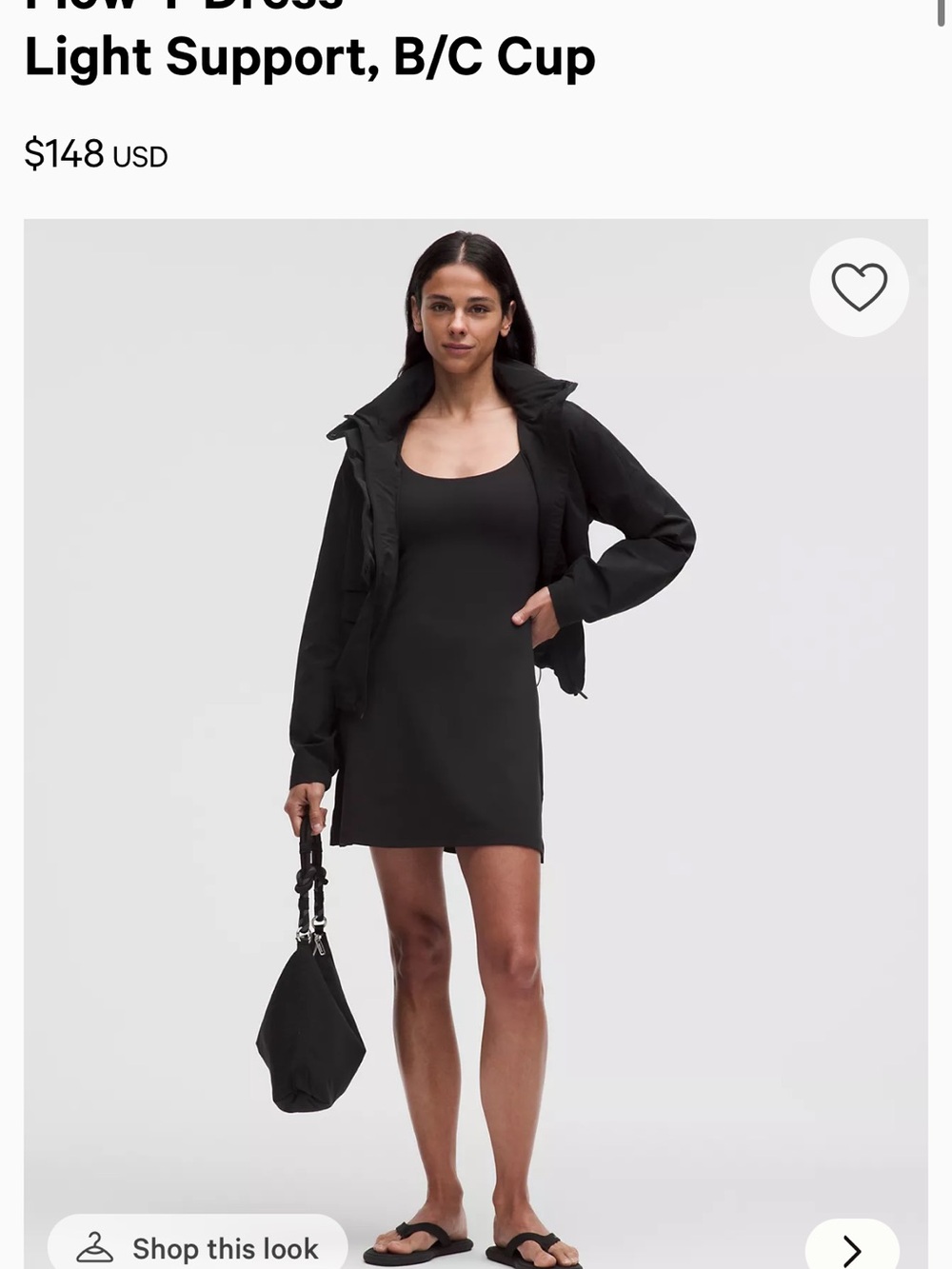 Lululemon flow Y dress black NWT